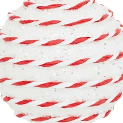 JJA Lot de 22 boules de Noël assorties Rayé Fantaisie et Blanc Rouge New