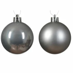 KAEMINGK Lot de 12 boules de Noël (D60 mm) Alpine Gris marbre Clearance