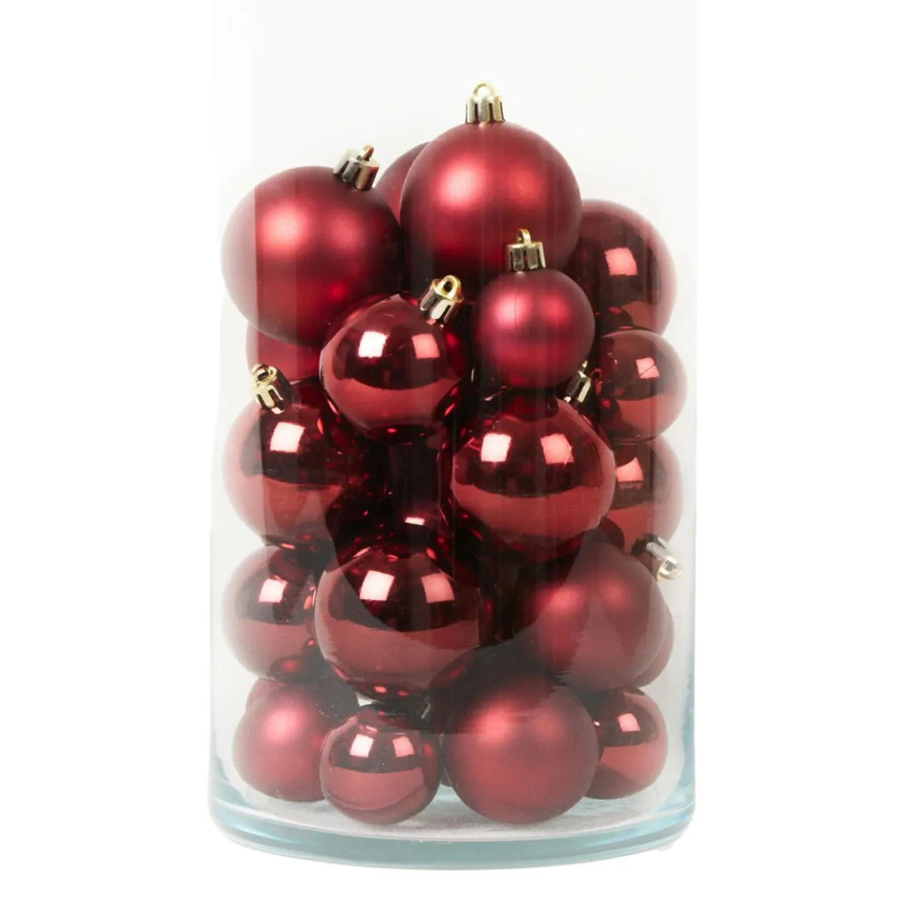 KAEMINGK Lot de 30 boules de Noël (D60 mm) Aravis Bordeaux Best