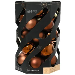 KAEMINGK Lot de 30 boules de Noël (D60 mm) Aravis Brun café Outlet
