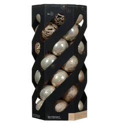 KAEMINGK Lot de 35 boules de Noël (D60 mm) Aravis mix Perle