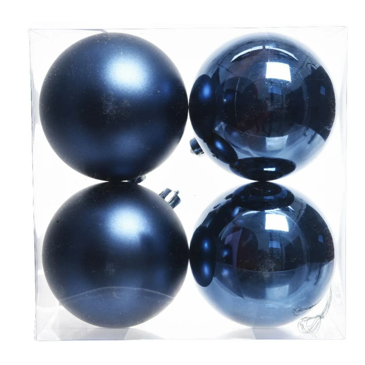 KAEMINGK Lot de 4 boules de Noël (D100 mm) Aravis Bleu nuit Best