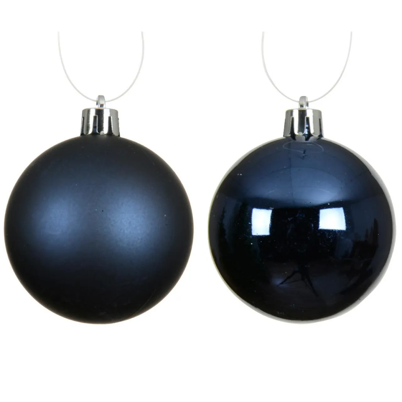 KAEMINGK Lot de 4 boules de Noël (D100 mm) Aravis Bleu nuit Best