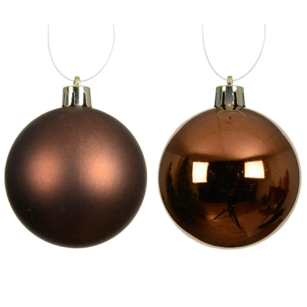 KAEMINGK Lot de 4 boules de Noël (D100 mm) Aravis Brun café Online
