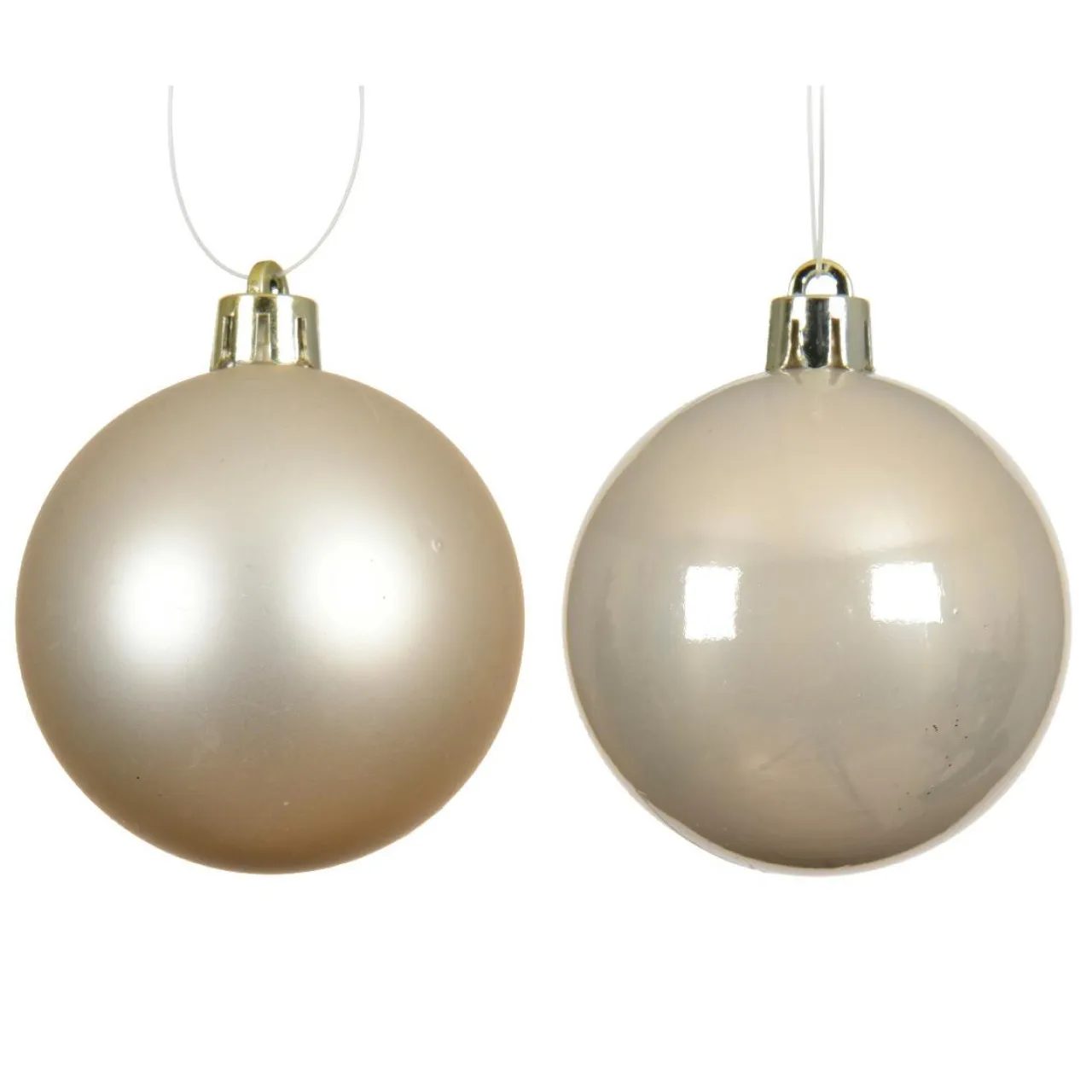 KAEMINGK Lot de 4 boules de Noël (D100 mm) Aravis Perle Clearance