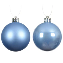 KAEMINGK Lot de 6 boules de Noël (D80 mm) Aravis Bleu Ciel