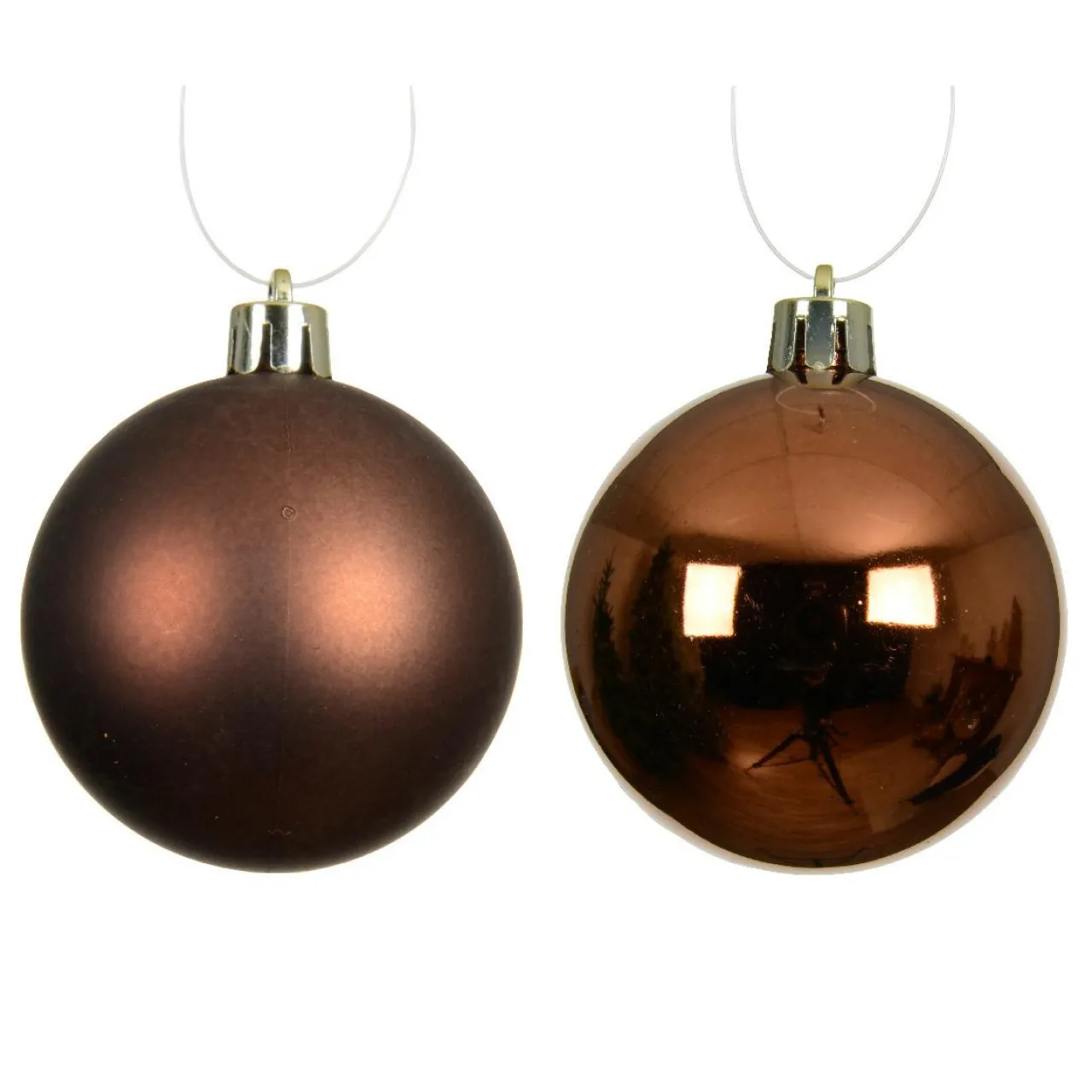 KAEMINGK Lot de 6 boules de Noël (D80 mm) Aravis Brun café Online