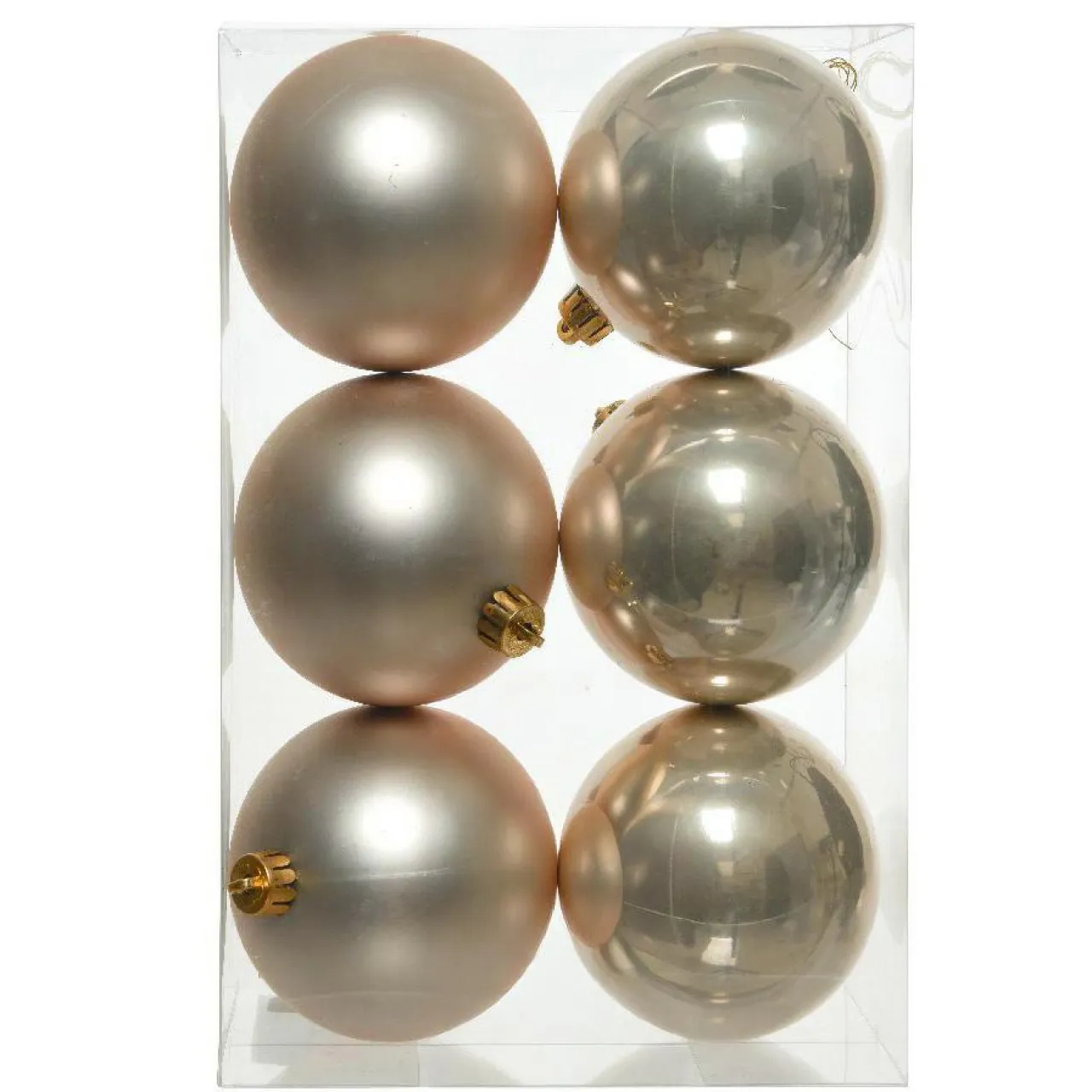 KAEMINGK Lot de 6 boules de Noël (D80 mm) Aravis Perle Clearance