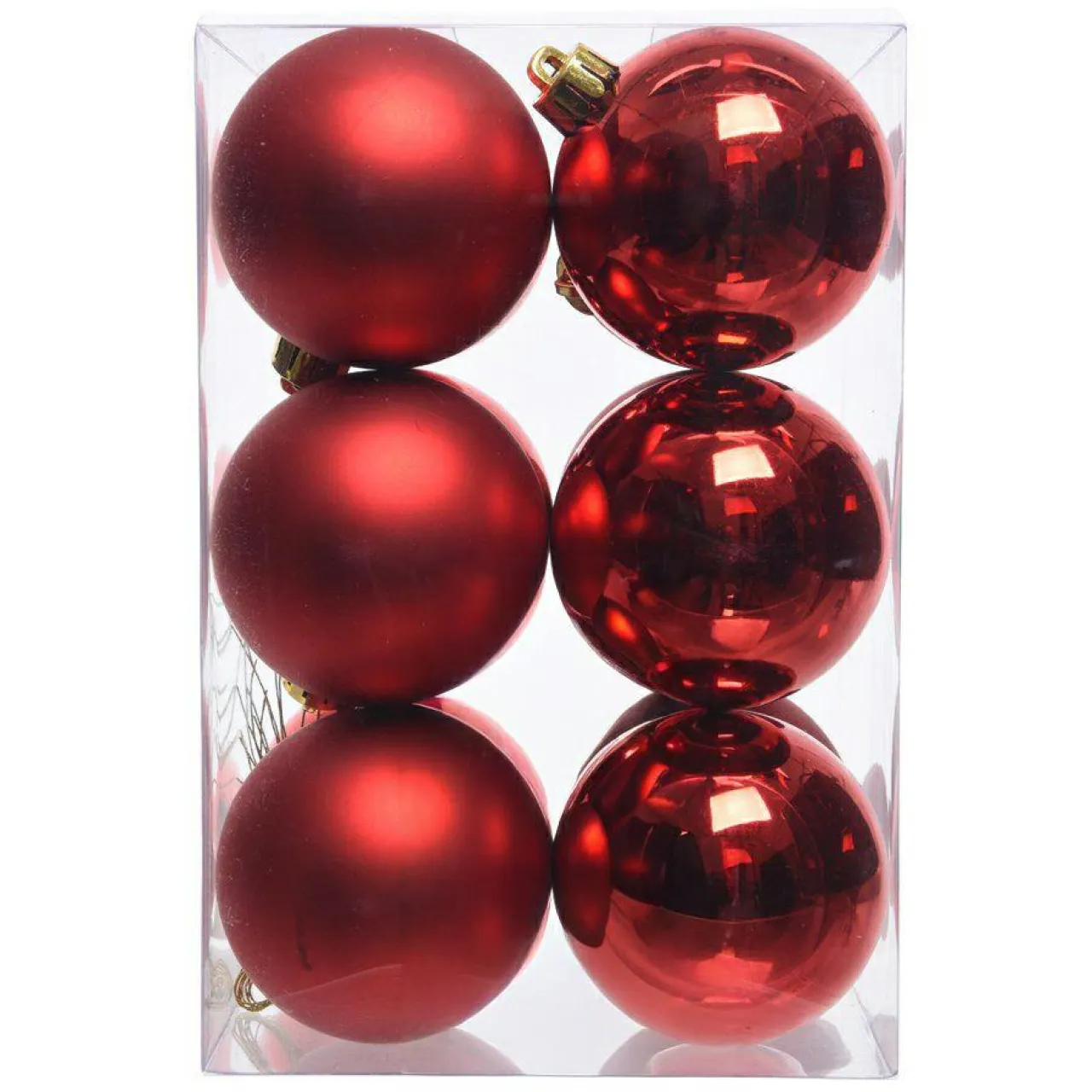 KAEMINGK Lot de 12 boules de Noël (D60 mm) Aravis Bordeaux Hot