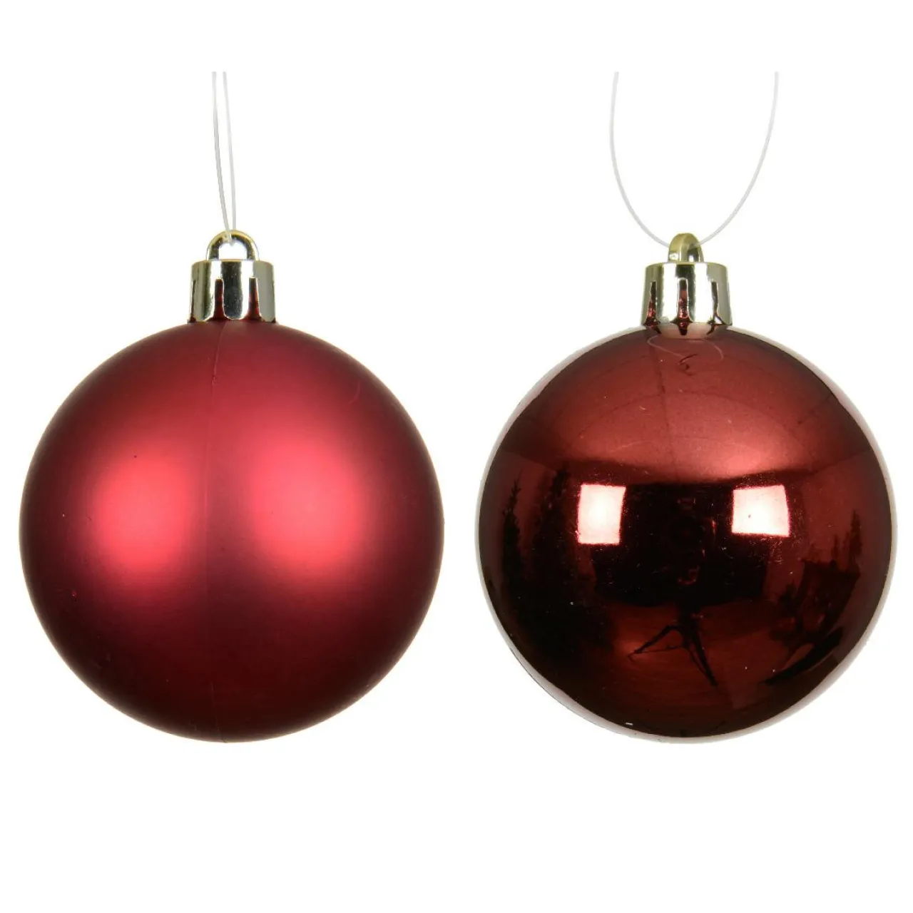 KAEMINGK Lot de 12 boules de Noël (D60 mm) Aravis Bordeaux Hot