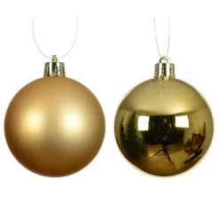 KAEMINGK Lot de 12 boules de Noël (D60 mm) Aravis Or Outlet