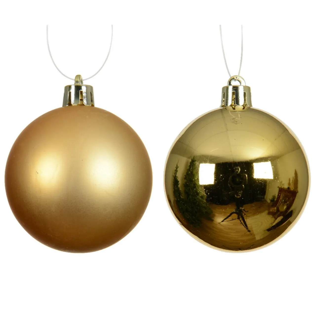 KAEMINGK Lot de 6 boules de Noël (D80 mm) Aravis Or Best