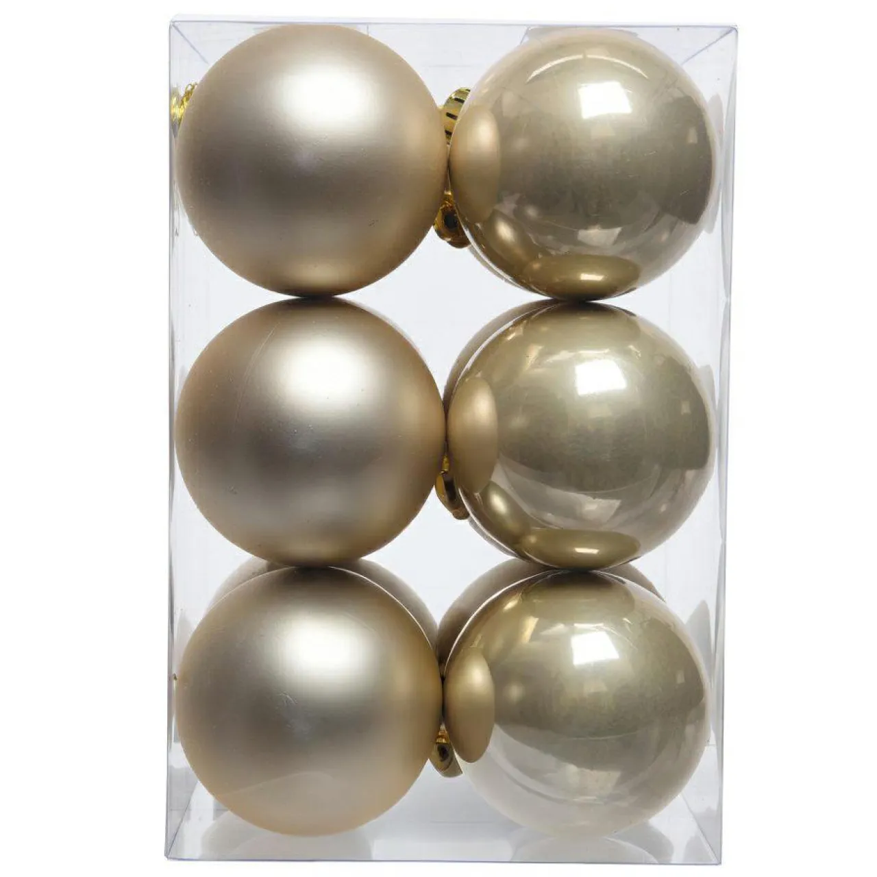 KAEMINGK Lot de 12 boules de Noël (D60 mm) Aravis Perle Discount