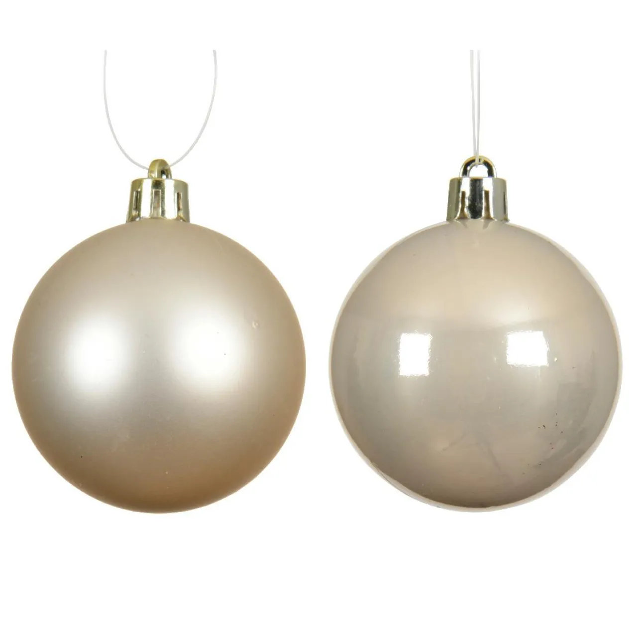 KAEMINGK Lot de 12 boules de Noël (D60 mm) Aravis Perle Discount