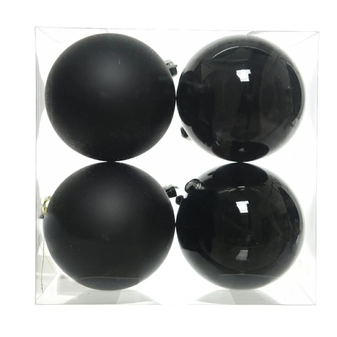 KAEMINGK Lot de 4 boules de Noël (D100 mm) Aravis Noir Online
