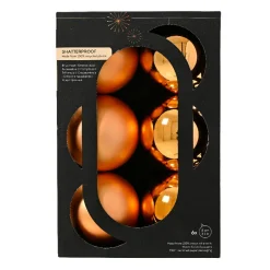 KAEMINGK Lot de 6 boules de Noël (D80 mm) Aravis Cognac