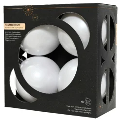 KAEMINGK Lot de 4 boules de Noël (D100 mm) Aravis Blanc Sale