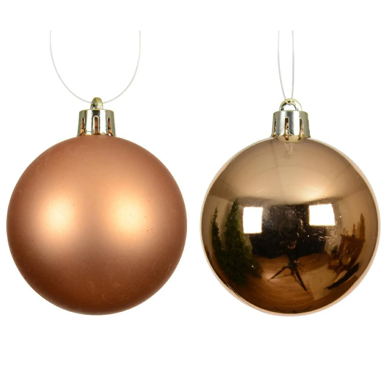 KAEMINGK Lot de 12 boules de Noël (D60 mm) Aravis Cognac Hot