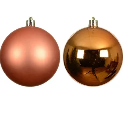 KAEMINGK Lot de 12 boules de Noël (D60 mm) Aravis Orange Outlet