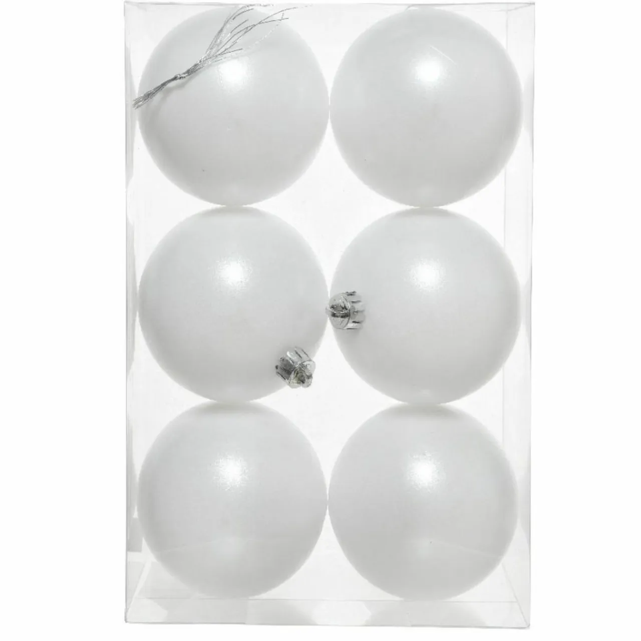 KAEMINGK Lot de 6 boules de Noël (D80 mm) Aravis Blanc Sale