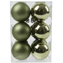 KAEMINGK Lot de 12 boules de Noël (D60 mm) Aravis Vert romarin