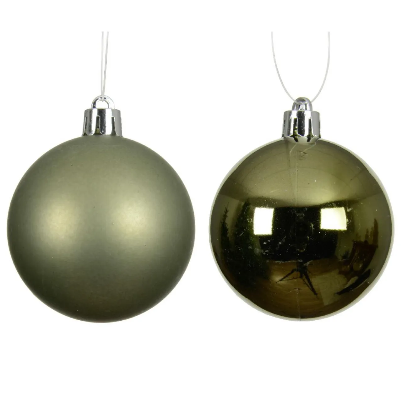 KAEMINGK Lot de 12 boules de Noël (D60 mm) Aravis Vert romarin