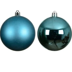 KAEMINGK Lot de 12 boules de Noël (D60 mm) Aravis Bleu pétillant