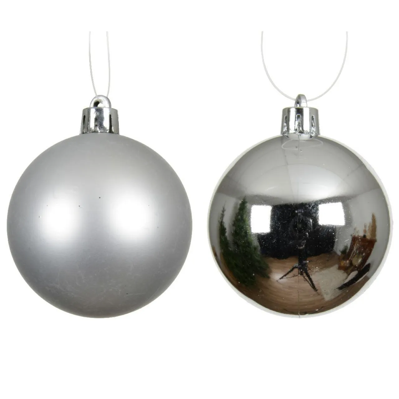 KAEMINGK Lot de 12 boules de Noël (D60 mm) Aravis Argent Outlet
