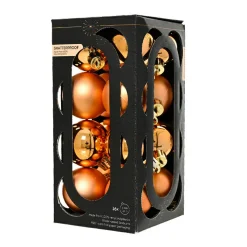 KAEMINGK Lot de 16 boules de Noël (D40 mm) Aravis Cognac Outlet