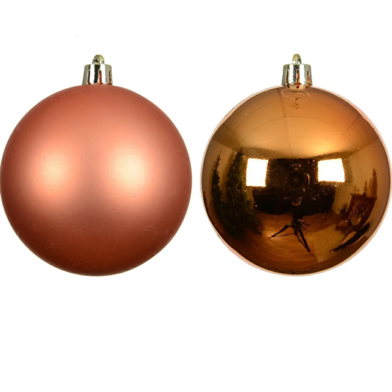 KAEMINGK Lot de 4 boules de Noël (D100 mm) Aravis Orange