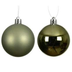 KAEMINGK Lot de 4 boules de Noël (D100 mm) Aravis Vert romarin Outlet