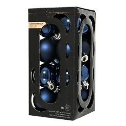 KAEMINGK Lot de 16 boules de Noël (D40 mm) Aravis Bleu nuit Online