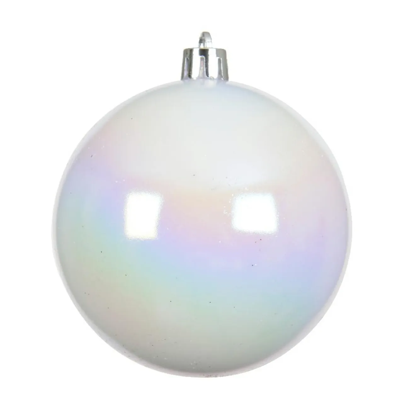 KAEMINGK Lot de 4 boules de Noël (D100 mm) Aravis Blanc irisé Sale