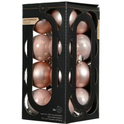 KAEMINGK Lot de 16 boules de Noël (D40 mm) Aravis Rose poudré Best