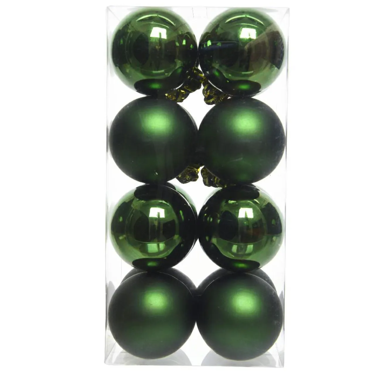 KAEMINGK Lot de 16 boules de Noël (D40 mm) Aravis Vert sapin Discount