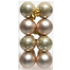 KAEMINGK Lot de 16 boules de Noël (D40 mm) Aravis Perle Sale