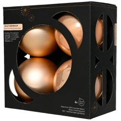 KAEMINGK Lot de 4 boules de Noël (D100 mm) Aravis Pêche Sale