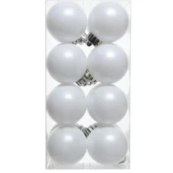 KAEMINGK Lot de 16 boules de Noël (D40 mm) Aravis Blanc Sale