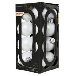 KAEMINGK Lot de 16 boules de Noël (D40 mm) Aravis Blanc Sale