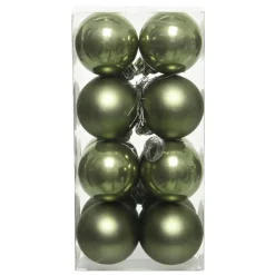 KAEMINGK Lot de 16 boules de Noël (D40 mm) Aravis Vert romarin Outlet