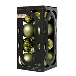 KAEMINGK Lot de 16 boules de Noël (D40 mm) Aravis Vert romarin Outlet