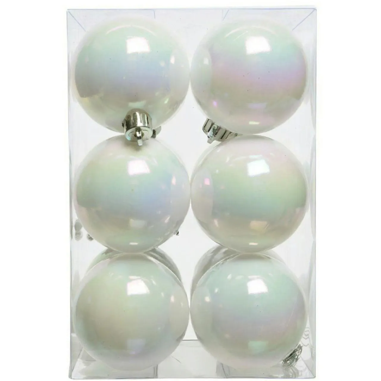 KAEMINGK Lot de 12 boules de Noël (D60 mm) Aravis Blanc irisé Online