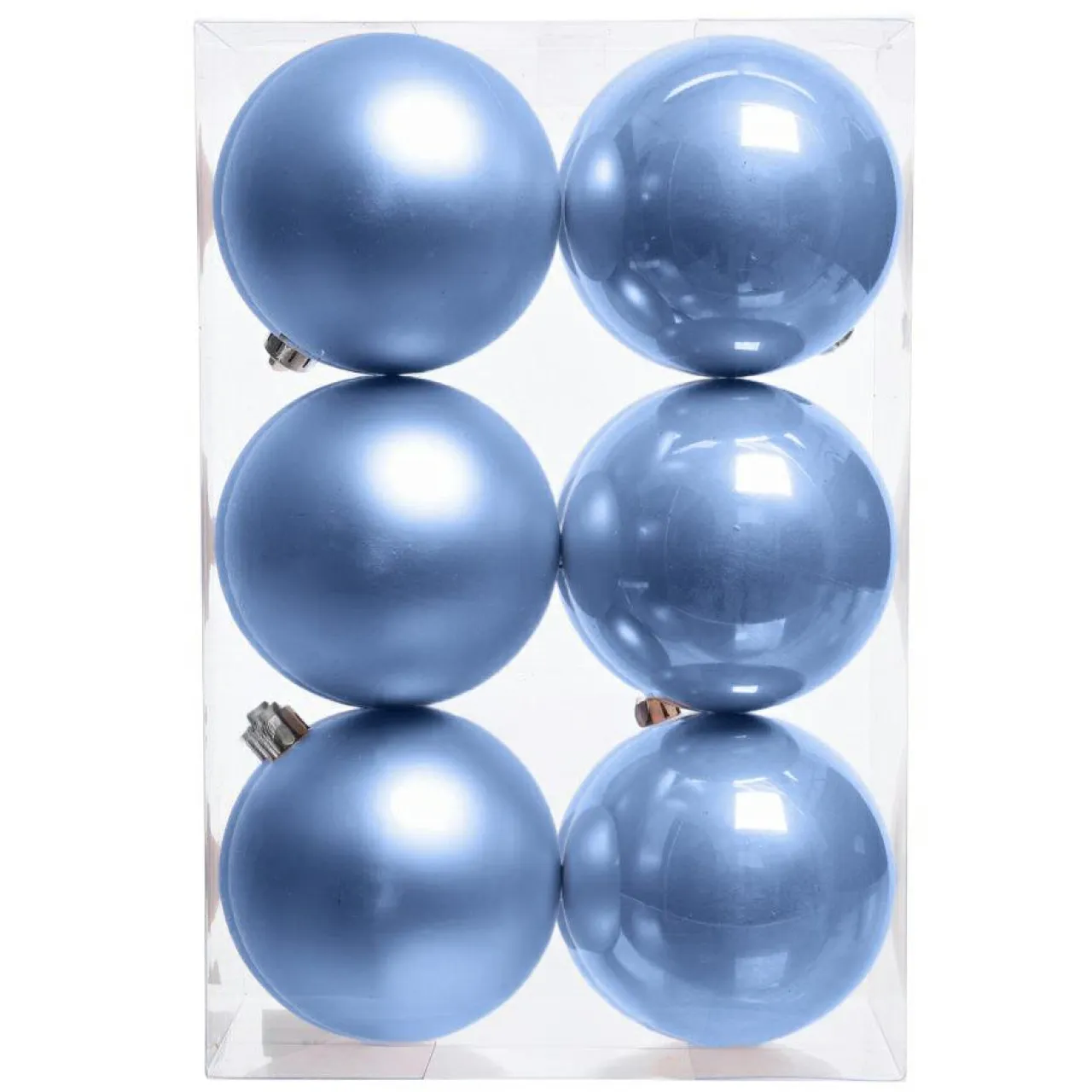 KAEMINGK Lot de 12 boules de Noël (D60 mm) Aravis Bleu Ciel Outlet