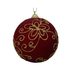 KAEMINGK Lot de 12 boules de Noël (D100 mm) Château et or Bordeaux