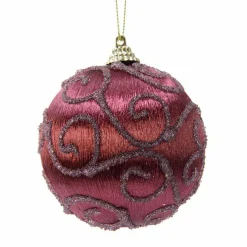 KAEMINGK Lot de 12 boules de Noël (D80 mm) Cyria Acajou Clearance