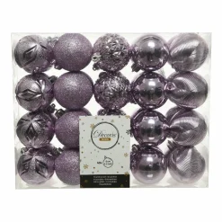 KAEMINGK Lot de 40 boules de Noël (D60 mm) Cyriane Lilas Clearance