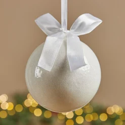 JJA Lot de 14 boules de Noël (D150 mm) Darling Blanc Hot