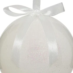 JJA Lot de 14 boules de Noël (D150 mm) Darling Blanc Hot