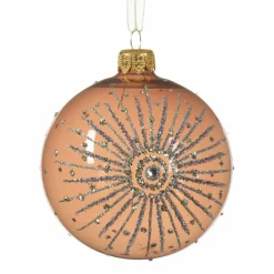 KAEMINGK Lot de 6 boules de Noël (D80 mm) en verre Sillis Brun gingembre Outlet