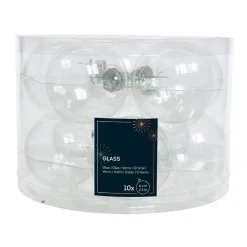 KAEMINGK Lot de 10 boules de Noël (D60 mm) en verre Myst Transparent Sale